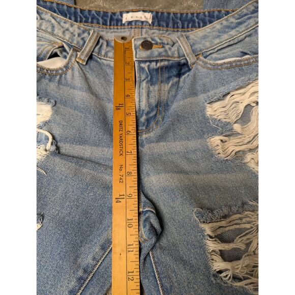 Cello Destroyed Ankle Jeans WOMENS JRS SIZE 7 Mid Rise Ripped Distressed Boho - Picture 7 of 9
